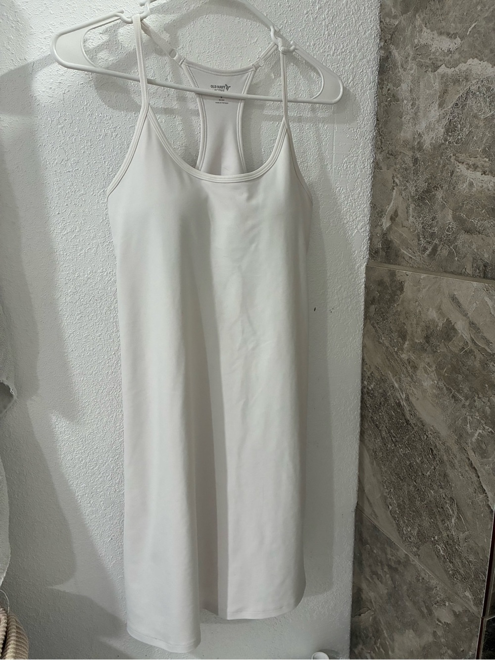 Old Navy White Racerback Midi Slip Dress